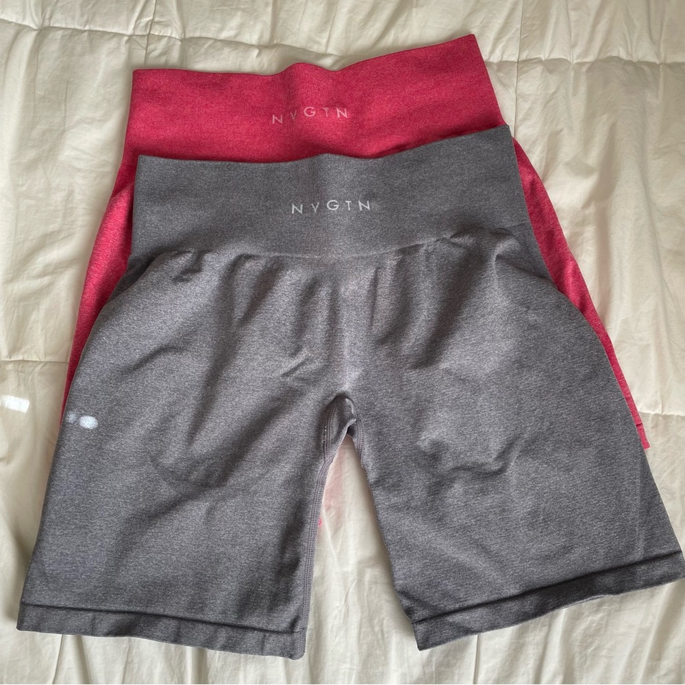 NVGTN Contour Shorts Women's L Lot of 2-Pink and Gray